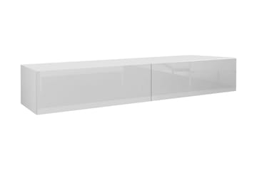 TV-benk Wishon 180 cm - Hvit/Hvit Høyglans - Møbler - TV- & Mediamøbler - TV benk & mediabenk