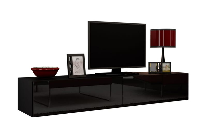 TV-benk Wishon 180 cm - Svart - Møbler - TV- & Mediamøbler - TV benk & mediabenk