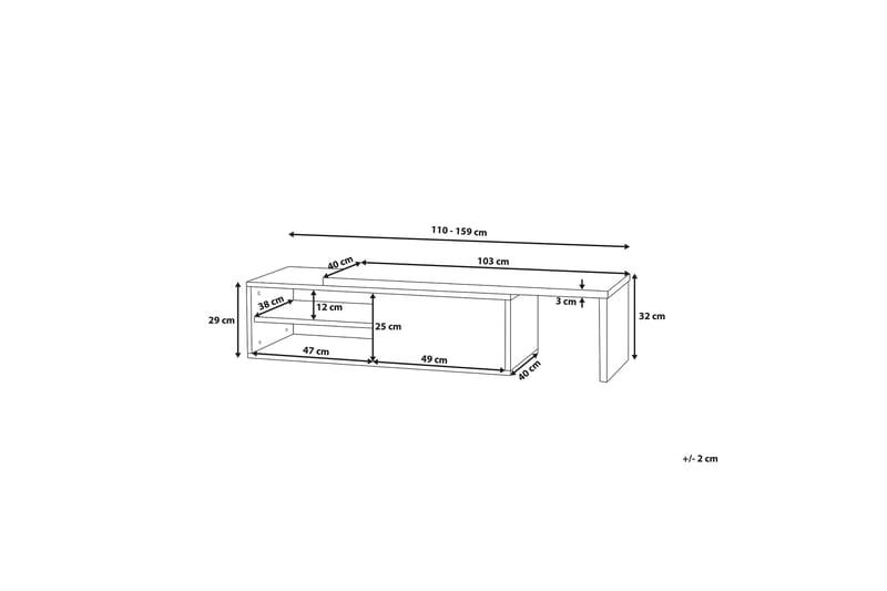 Tv-Benk Yonkers 40x159 Cm - Tilgjengelig I Flere Størrelser - TV benk & mediabenk