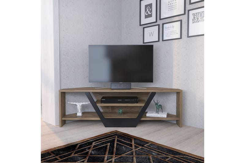 Tv-benk Zakkum 120x36,8 cm - Brun - TV benk & mediabenk