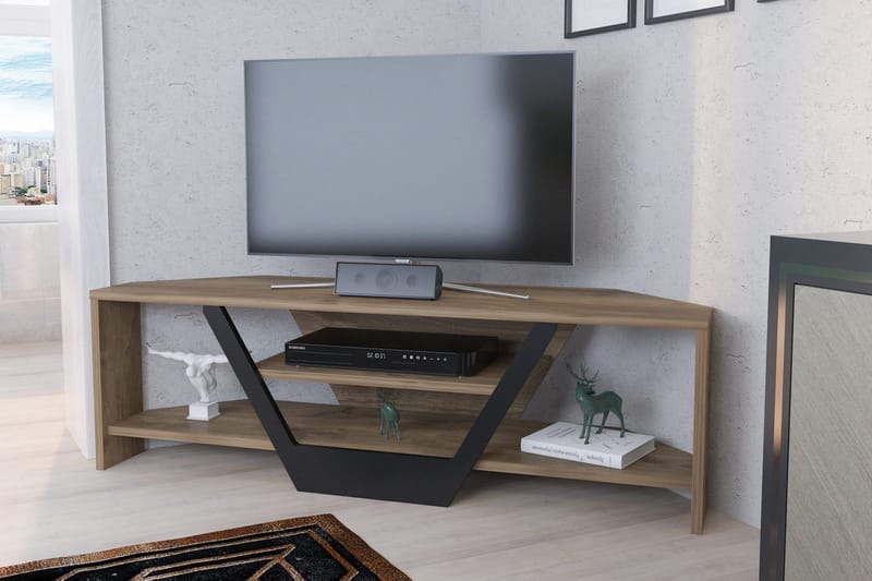 Tv-benk Zakkum 120x36,8 cm - Brun - TV benk & mediabenk