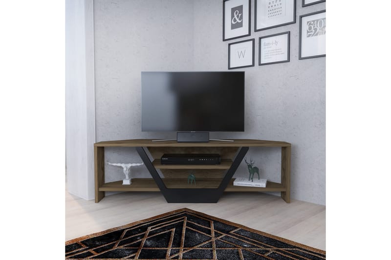 Tv-benk Zakkum 120x36,8 cm - Brun - Møbler - TV- & Mediamøbler - TV benk & mediabenk