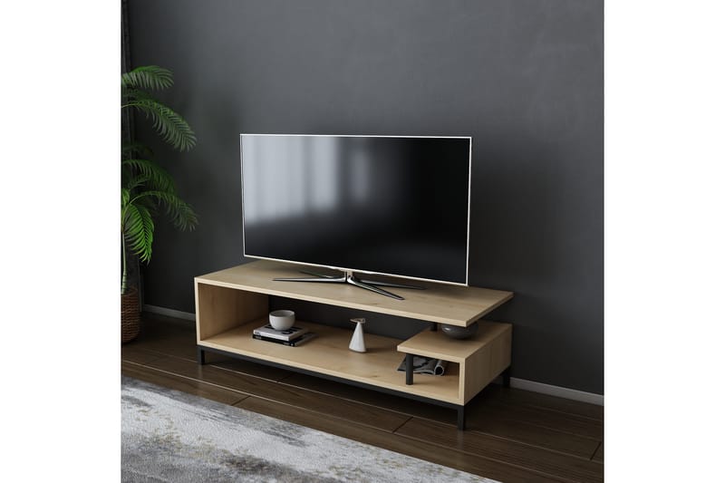 Tv-benk Zakkum 120x37,6 cm - Svart - TV benk & mediabenk