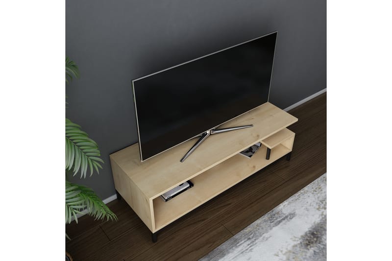 Tv-benk Zakkum 120x37,6 cm - Svart - TV benk & mediabenk