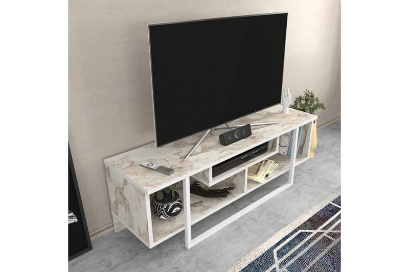 Tv-benk Zakkum 120x40,2 cm - Hvit - TV benk & mediabenk