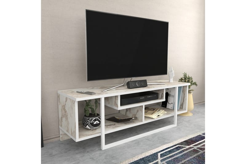 Tv-benk Zakkum 120x40,2 cm - Hvit - TV benk & mediabenk