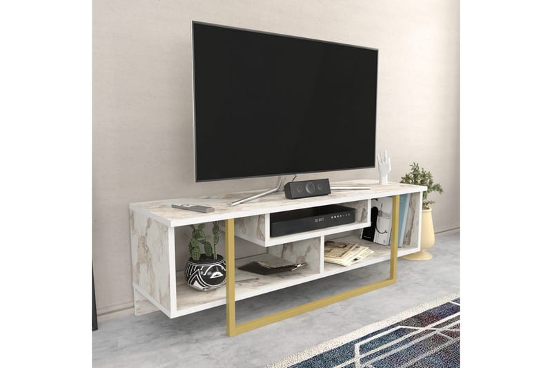 Tv-benk Zakkum 120x40,2 cm - Hvit - TV benk & mediabenk