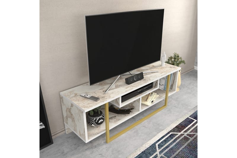 Tv-benk Zakkum 120x40,2 cm - Hvit - TV benk & mediabenk