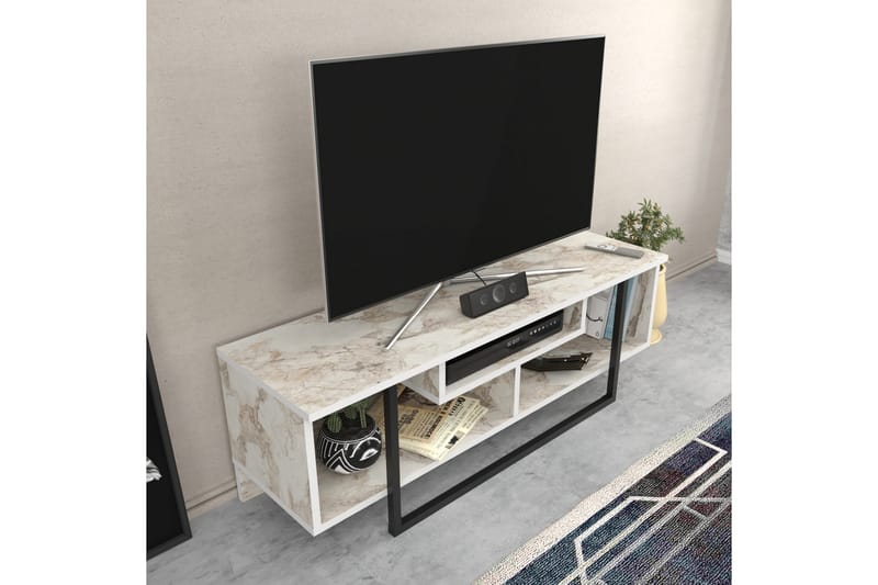 Tv-benk Zakkum 120x40,2 cm - Hvit - TV benk & mediabenk