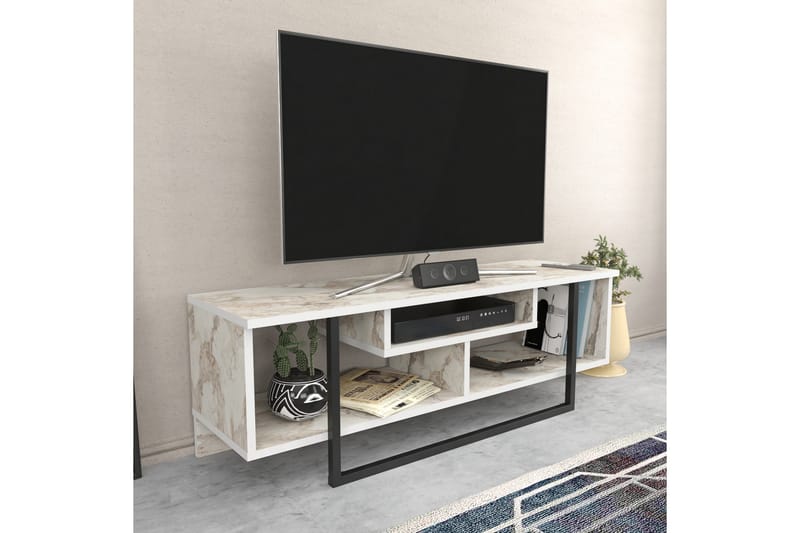 Tv-benk Zakkum 120x40,2 cm - Hvit - TV benk & mediabenk