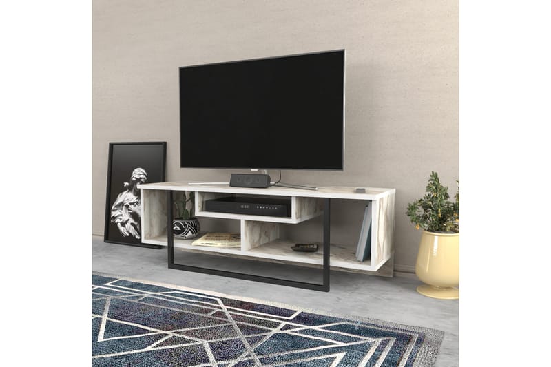 Tv-benk Zakkum 120x40,2 cm - Hvit - TV benk & mediabenk