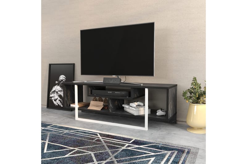 Tv-benk Zakkum 120x40,2 cm - Svart - TV benk & mediabenk