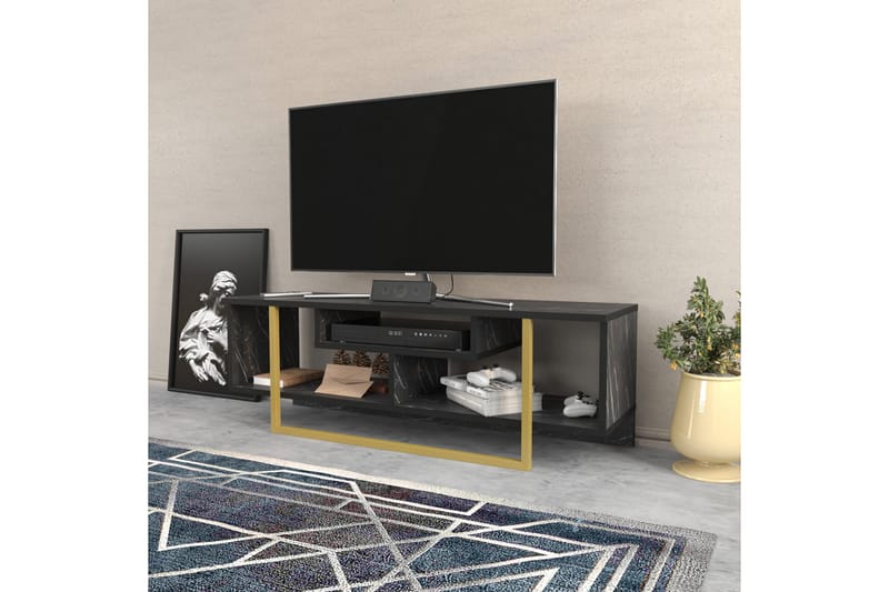 Tv-benk Zakkum 120x40,2 cm - Svart - Møbler - TV- & Mediamøbler - TV benk & mediabenk