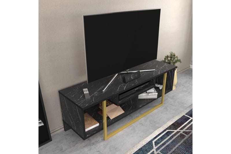 Tv-benk Zakkum 120x40,2 cm - Svart - Møbler - TV- & Mediamøbler - TV benk & mediabenk