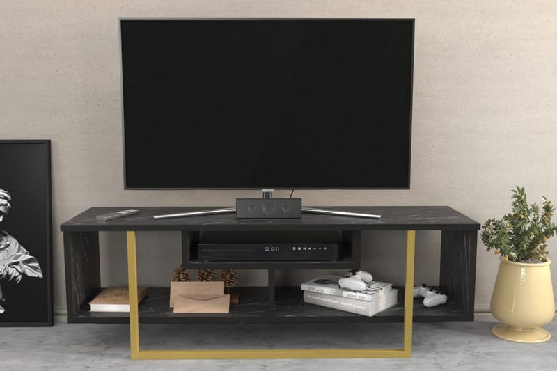 Tv-benk Zakkum 120x40,2 cm - Svart - Møbler - TV- & Mediamøbler - TV benk & mediabenk