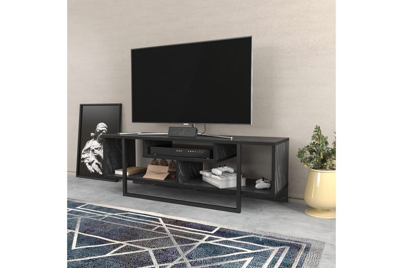 Tv-benk Zakkum 120x40,2 cm - Svart - TV benk & mediabenk