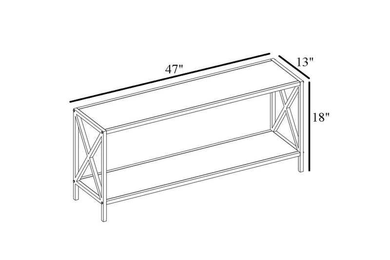 Tv-benk Zakkum 120x45,7 cm - Brun - TV benk & mediabenk