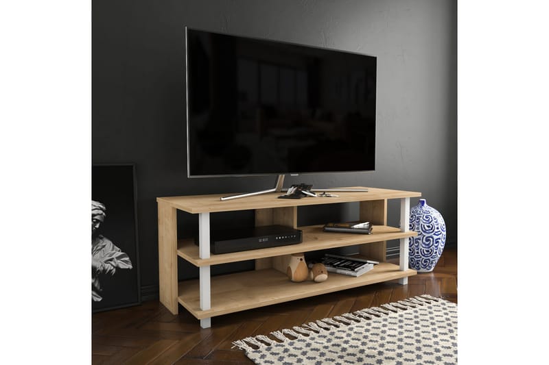 Tv-benk Zakkum 120x47,4 cm - Hvit - TV benk & mediabenk