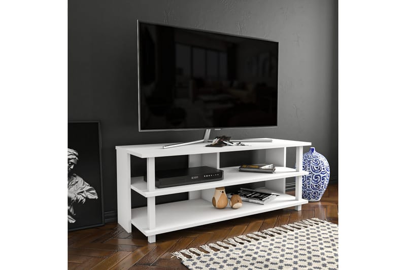 Tv-benk Zakkum 120x47,4 cm - Hvit - TV benk & mediabenk