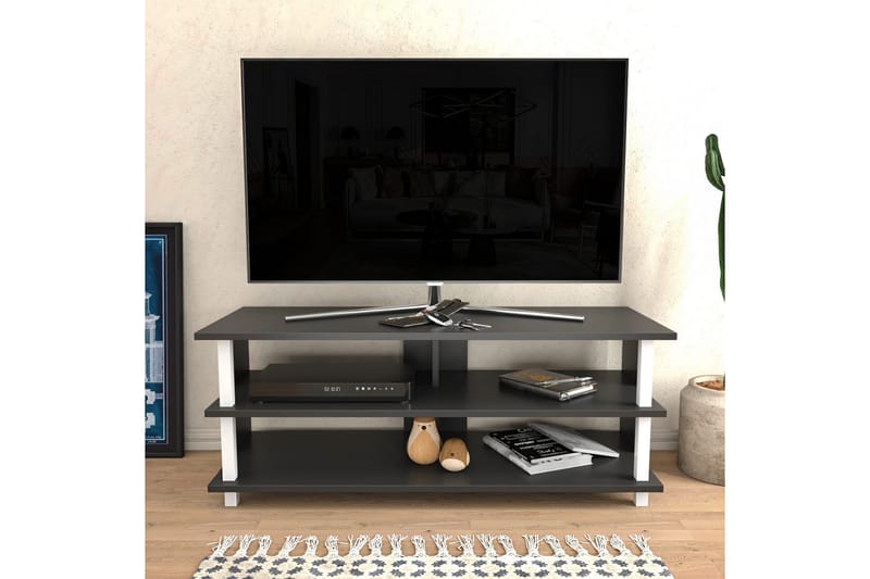 Tv-benk Zakkum 120x47,4 cm - Hvit - TV benk & mediabenk