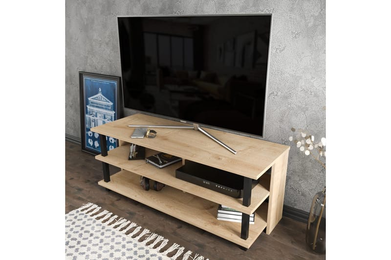 Tv-benk Zakkum 120x47,4 cm - Svart - TV benk & mediabenk