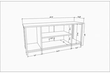 Tv-benk Zakkum 120x50,8 cm - Antrasitt - Møbler - TV- & Mediamøbler - TV benk & mediabenk