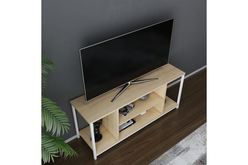 Tv-benk Zakkum 120x50,8 cm - Hvit - TV benk & mediabenk