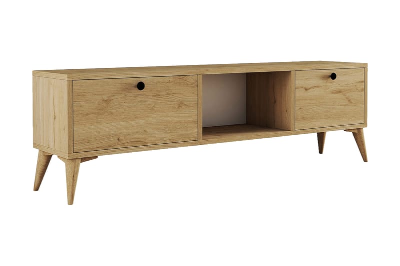 Tv-benk Zakkum 138x42,6 cm - Brun - Møbler - TV- & Mediamøbler - TV benk & mediabenk