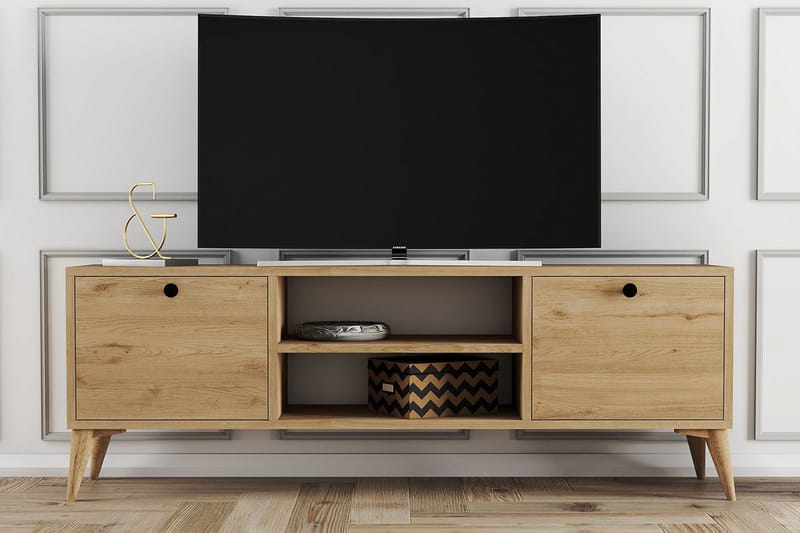 Tv-benk Zakkum 138x42,6 cm - Brun - Møbler - TV- & Mediamøbler - TV benk & mediabenk