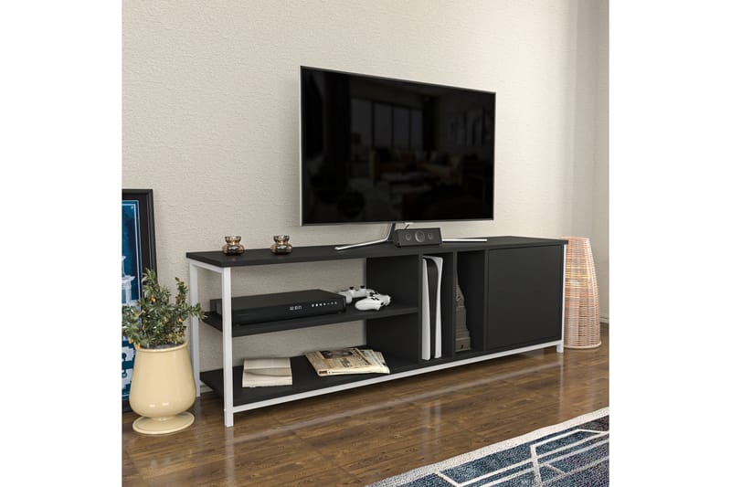 Tv-benk Zakkum 140x50,8 cm - Hvit - TV benk & mediabenk