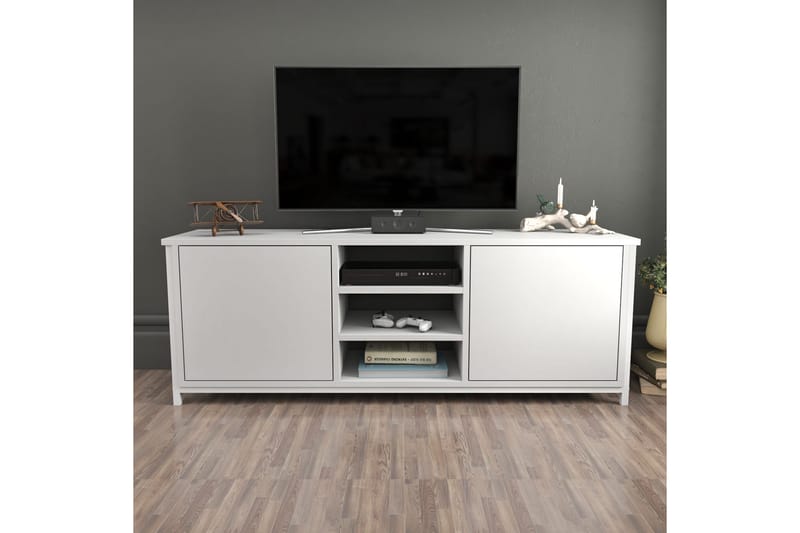 Tv-benk Zakkum 140x50,8 cm - Hvit - Møbler - TV- & Mediamøbler - TV benk & mediabenk
