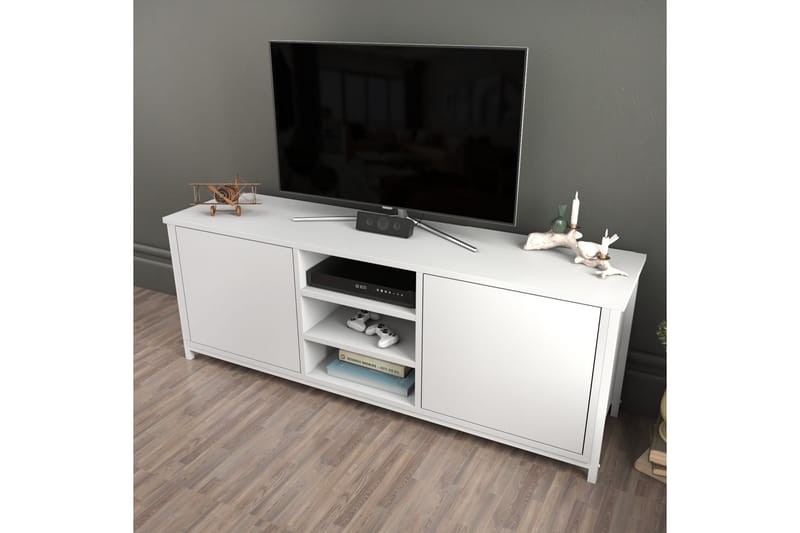 Tv-benk Zakkum 140x50,8 cm - Hvit - Møbler - TV- & Mediamøbler - TV benk & mediabenk
