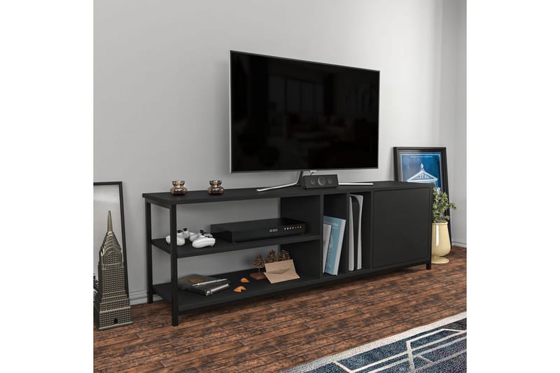 Tv-benk Zakkum 140x50,8 cm - Svart - TV benk & mediabenk