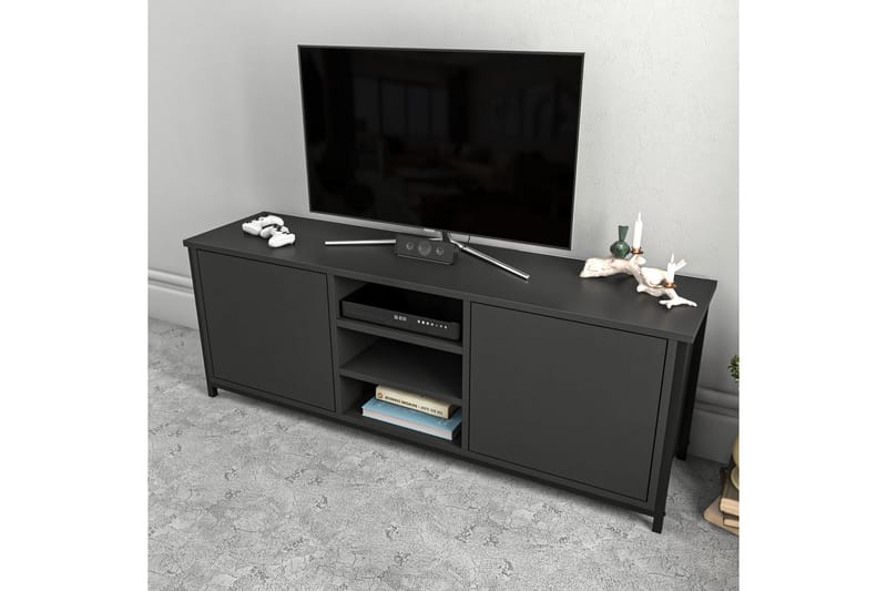 Tv-benk Zakkum 140x50,8 cm - Svart - TV benk & mediabenk