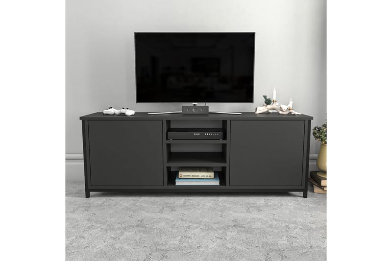 Tv-benk Zakkum 140x50,8 cm - Svart - Møbler - TV- & Mediamøbler - TV benk & mediabenk