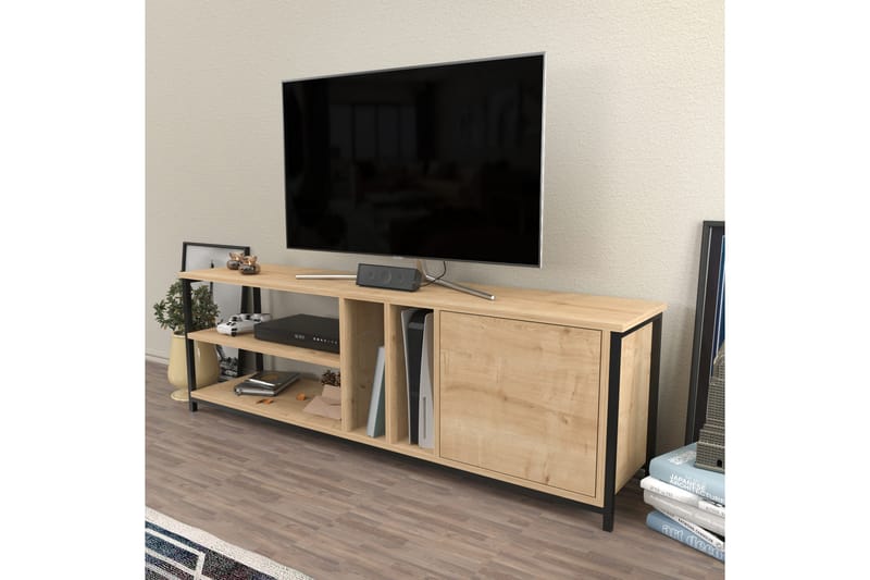 Tv-benk Zakkum 140x50,8 cm - Svart - TV benk & mediabenk