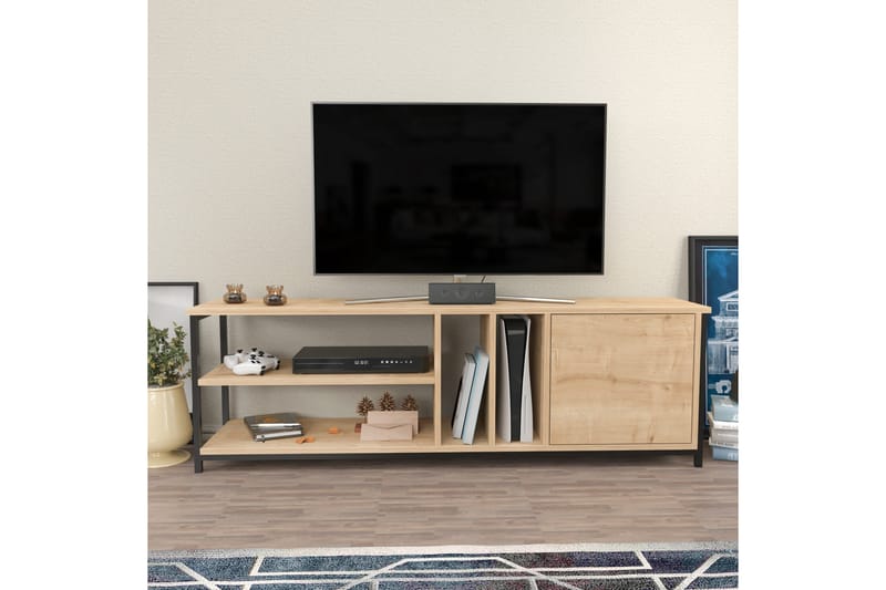 Tv-benk Zakkum 140x50,8 cm - Svart - TV benk & mediabenk