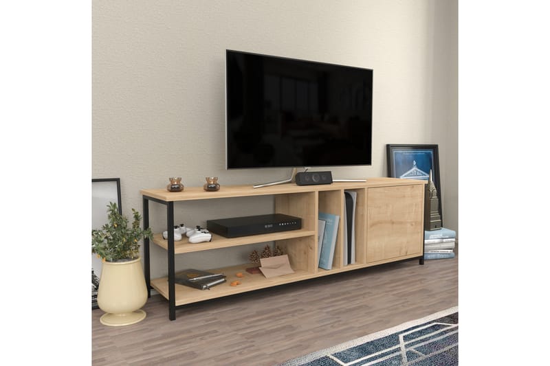 Tv-benk Zakkum 140x50,8 cm - Svart - TV benk & mediabenk