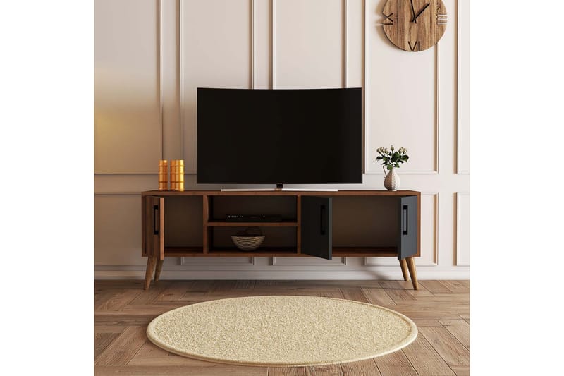 Tv-benk Zakkum 150x52 cm - Brun - TV benk & mediabenk