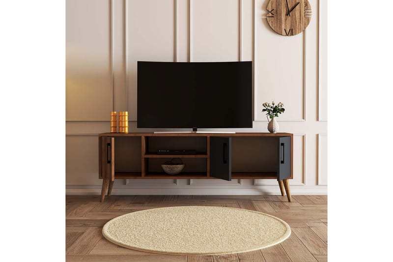 Tv-benk Zakkum 150x52 cm - Brun - Møbler - TV- & Mediamøbler - TV benk & mediabenk