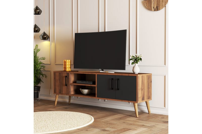 Tv-benk Zakkum 150x52 cm - Brun - Møbler - TV- & Mediamøbler - TV benk & mediabenk