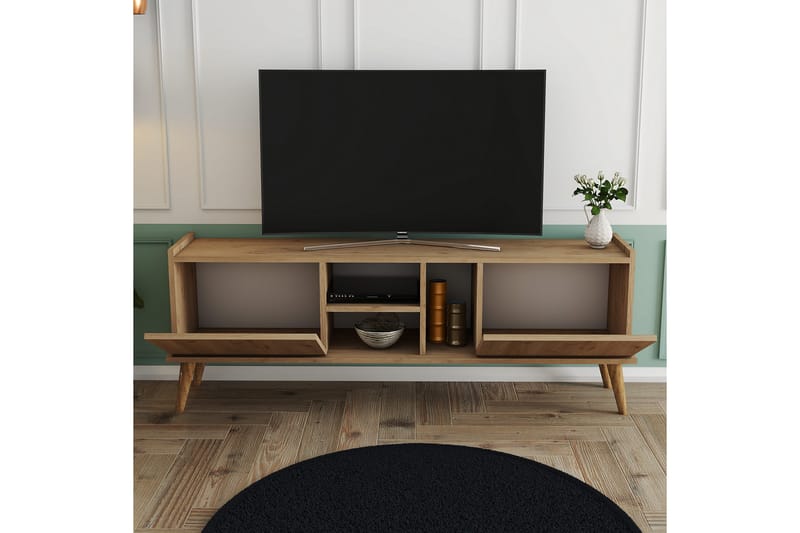 Tv-benk Zakkum 150x52 cm - Brun - Møbler - TV- & Mediamøbler - TV benk & mediabenk
