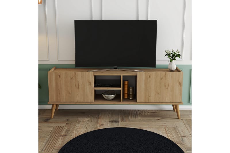 Tv-benk Zakkum 150x52 cm - Brun - Møbler - TV- & Mediamøbler - TV benk & mediabenk