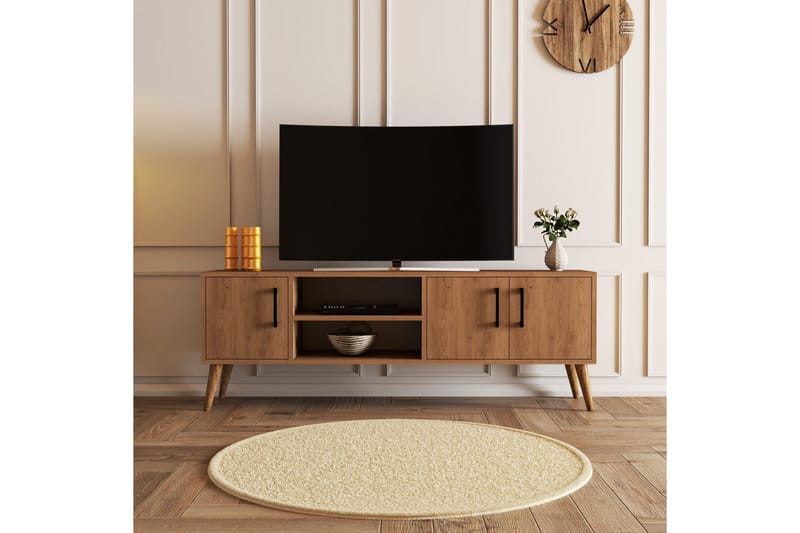 Tv-benk Zakkum 150x52 cm - Brun - TV benk & mediabenk