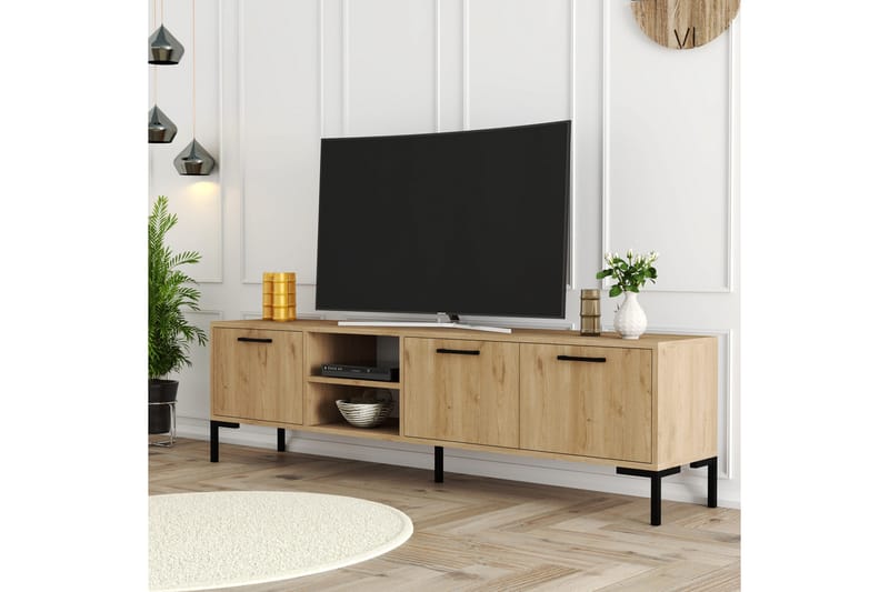 Tv-benk Zakkum 150x52 cm - Brun - TV benk & mediabenk