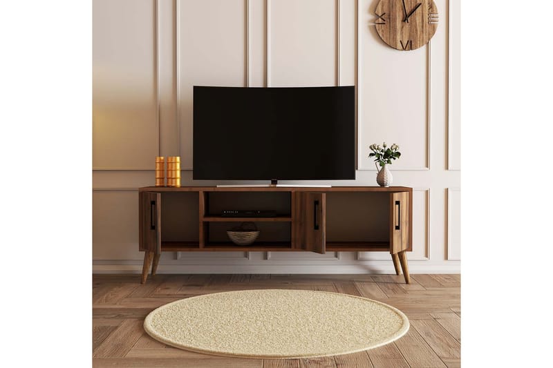 Tv-benk Zakkum 150x52 cm - Brun - TV benk & mediabenk