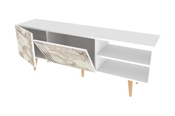 Tv-benk Zakkum 160x38,6 cm - Hvit - Møbler - TV- & Mediamøbler - TV benk & mediabenk