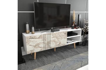 Tv-benk Zakkum 160x38,6 cm - Hvit - Møbler - TV- & Mediamøbler - TV benk & mediabenk