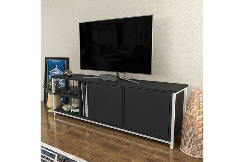 Tv-benk Zakkum 160x50,8 cm - Hvit - TV benk & mediabenk