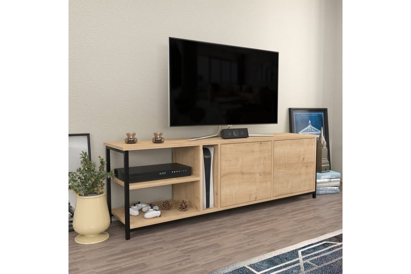 Tv-benk Zakkum 160x50,8 cm - Svart - TV benk & mediabenk